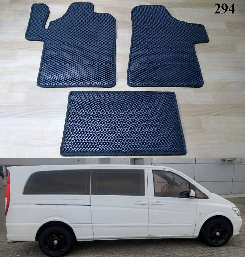 

Коврики ЕВА в салон Mercedes Vito II Extralong '03-14, Черный