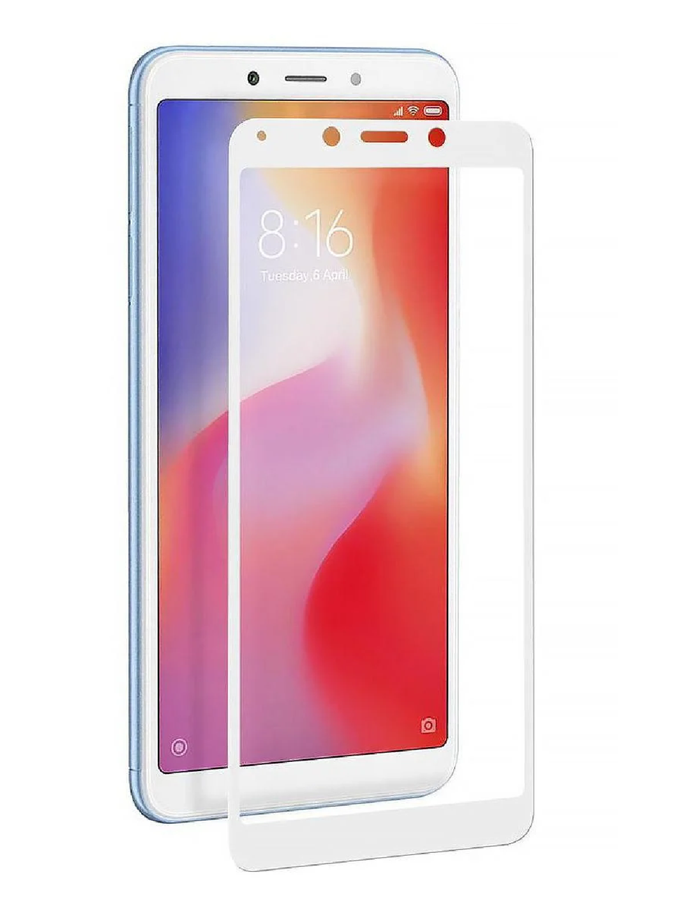 

Защитное стекло MIZA FullGlue Xiaomi Redmi 6 \ Redmi 6A White, Белый