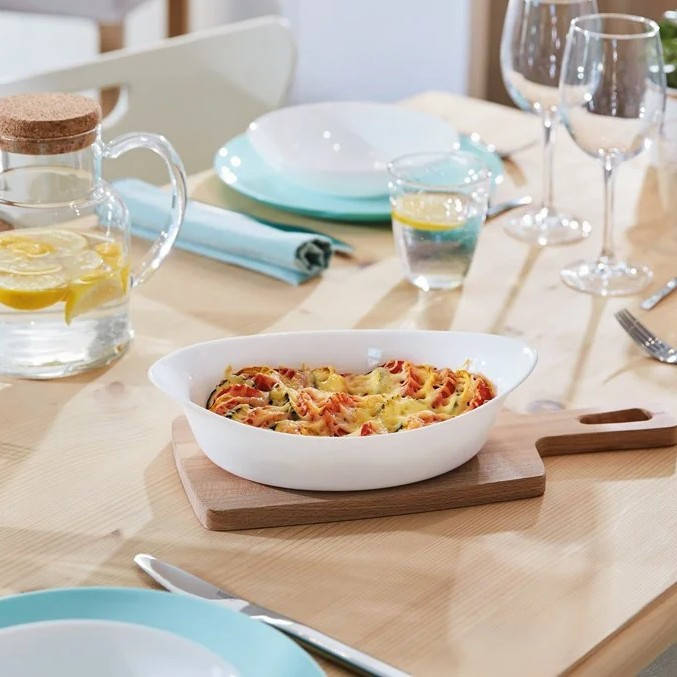 

Форма для запекания из опального стекла Luminarc Diwali Carine 21*13 см (P0887), Белый