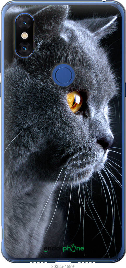 

Чехол на Xiaomi Mi Mix 3 Красивый кот "3038u-1599-56402", Черный
