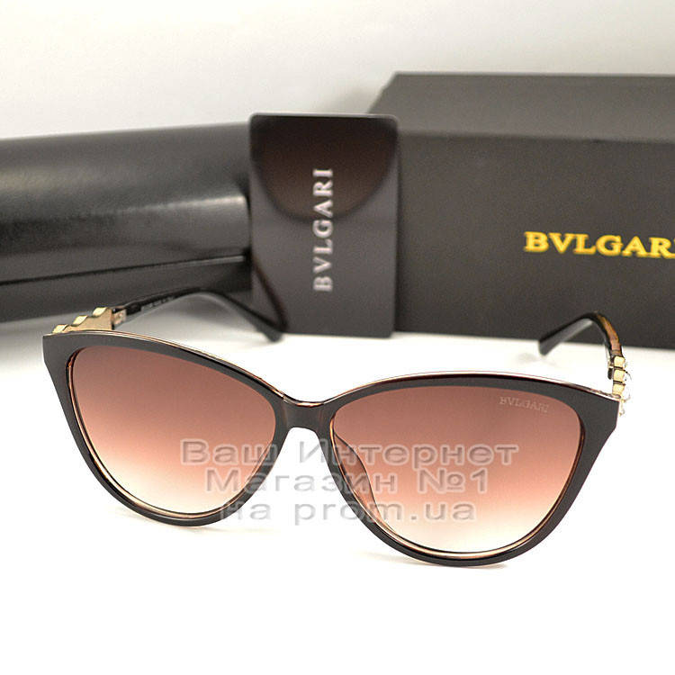 

Женские солнцезащитные очки BvLgari коричневые овальные Булгари Модные 2022 Стильные Брендовые, Коричневый
