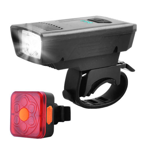 

Фара велосипедная передняя+задняя YC-1803-2-XPE, габарит 6LED, аккум-р, ЗУ micro USB