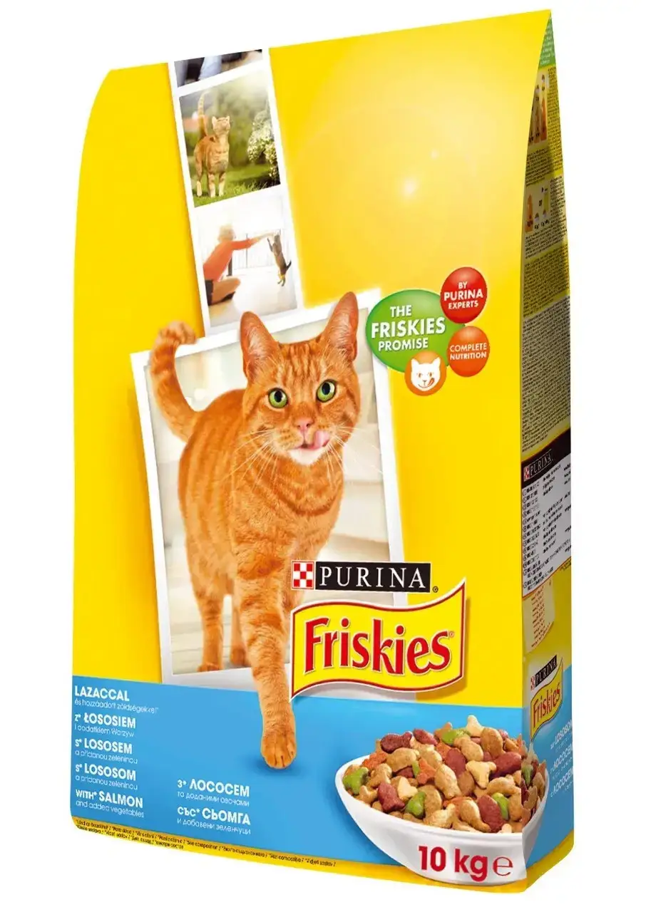 

Сухой корм для кошек Purina Friskies с лососем и овощами 10 кг