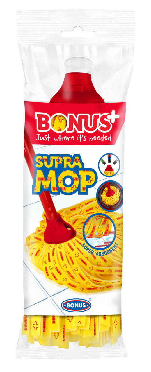 

Моп для швабры из микрофибры Bonus B223 SupraMop, Желтый