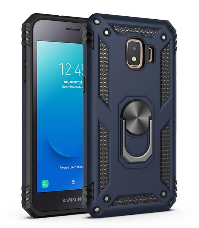 

Противоударный чехол Combo Ring для Samsung Galaxy J2 2018 J250 (Разные цвета) Синий
