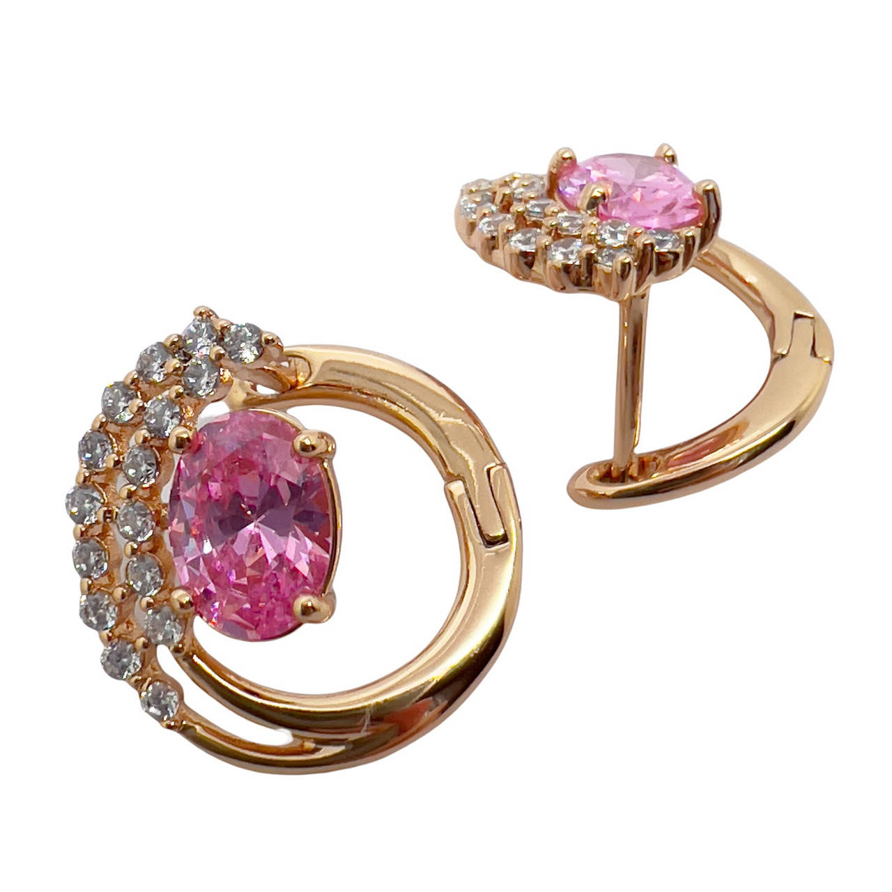 

Серьги с розовым камнем xp