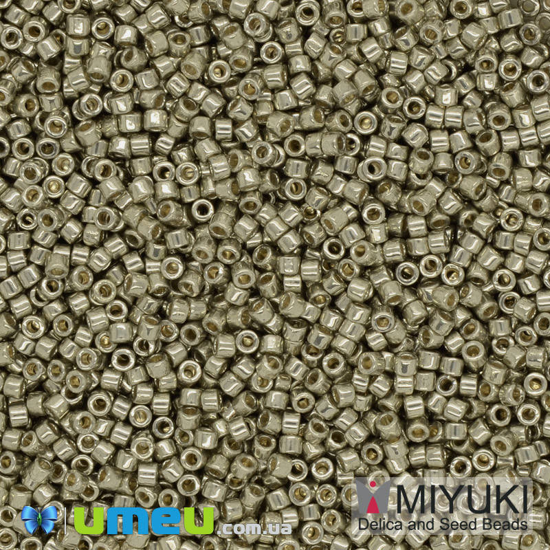 

Бисер японский Miyuki Delica 11/0 DB1851, Duracoat Galvanized, Серебристый, 3 г (BIS-040563)
