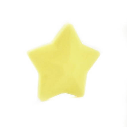 

Звезда рельефная бусина силиконовая Кремовый