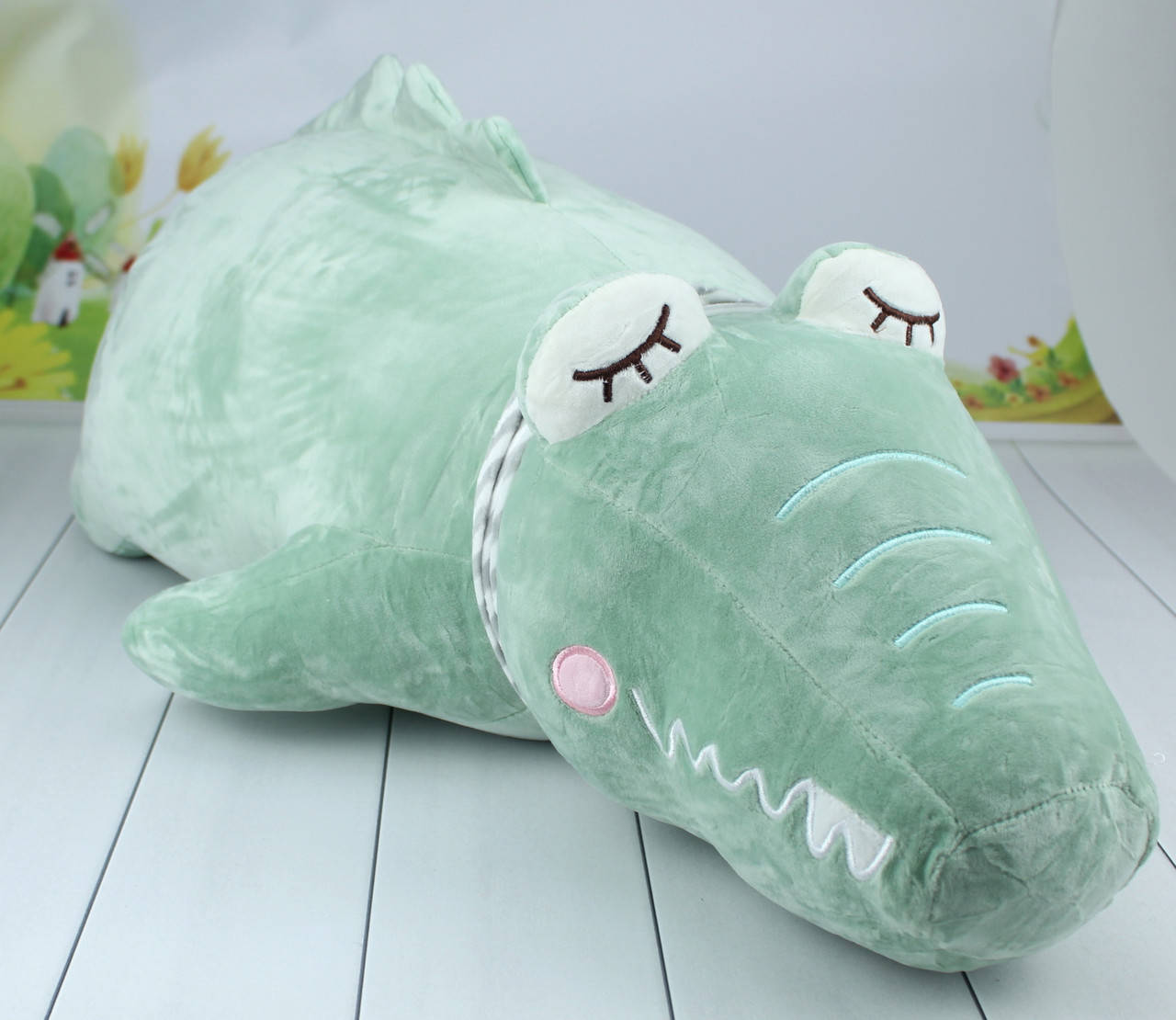 

Мягкая игрушка крокодил, 90 см., Зелёный