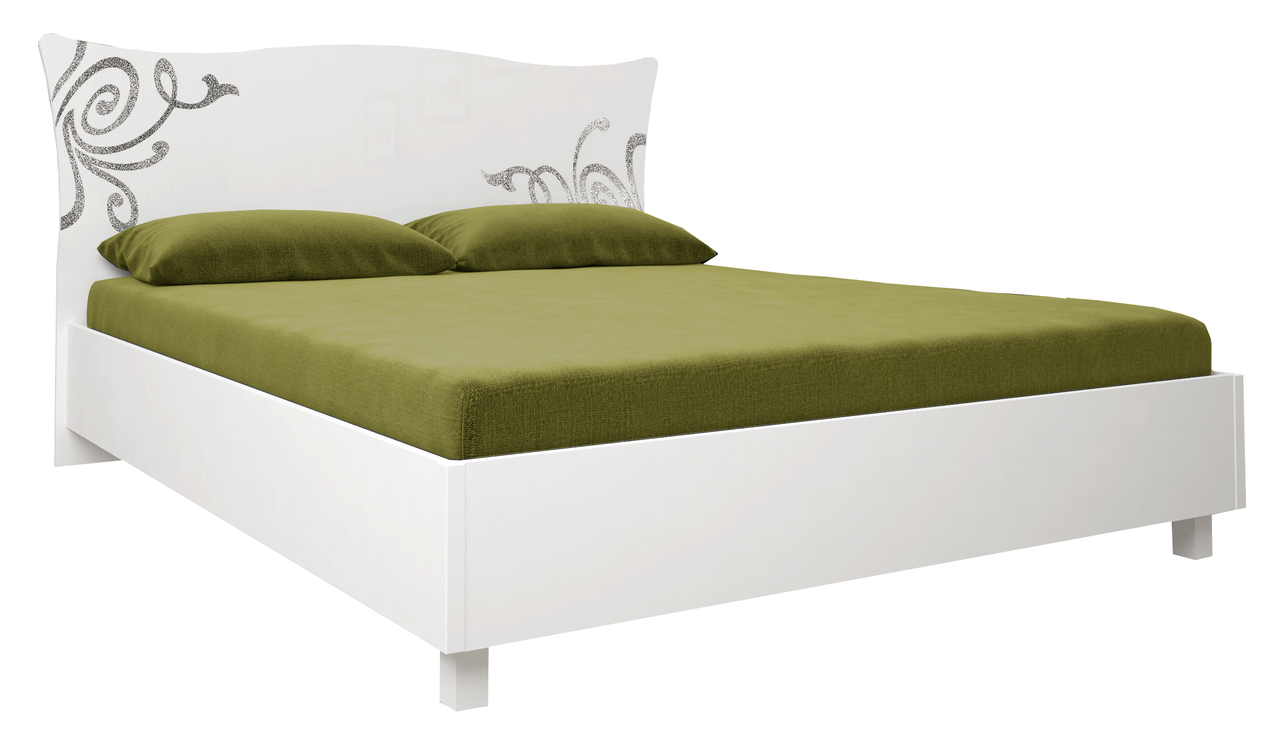 

Кровать двухспальная Богема / Bogema MiroMark 180х200 белый глянец