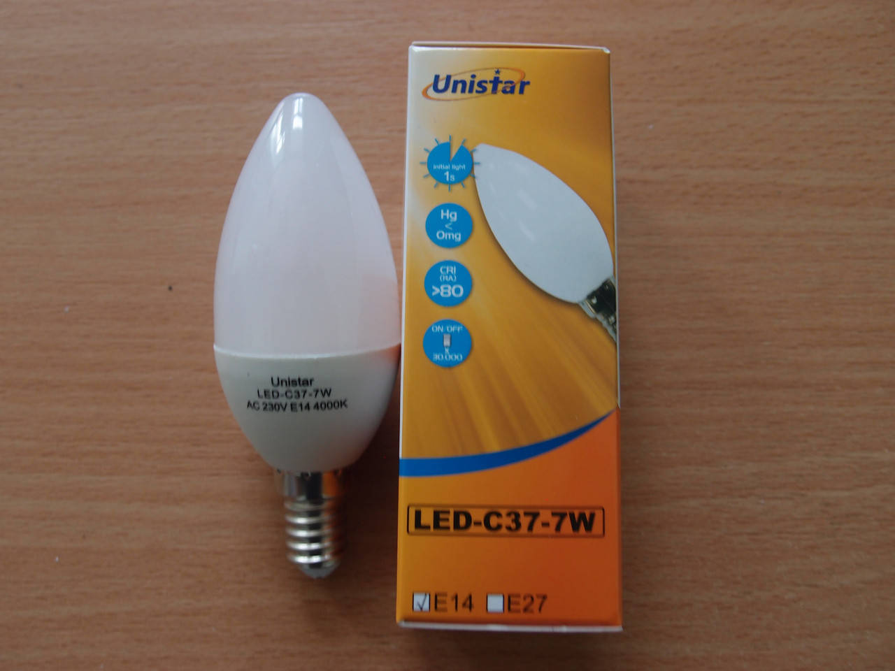 

Лампа светодиодная свеча ТМ Unistar LED-C37-7W E14