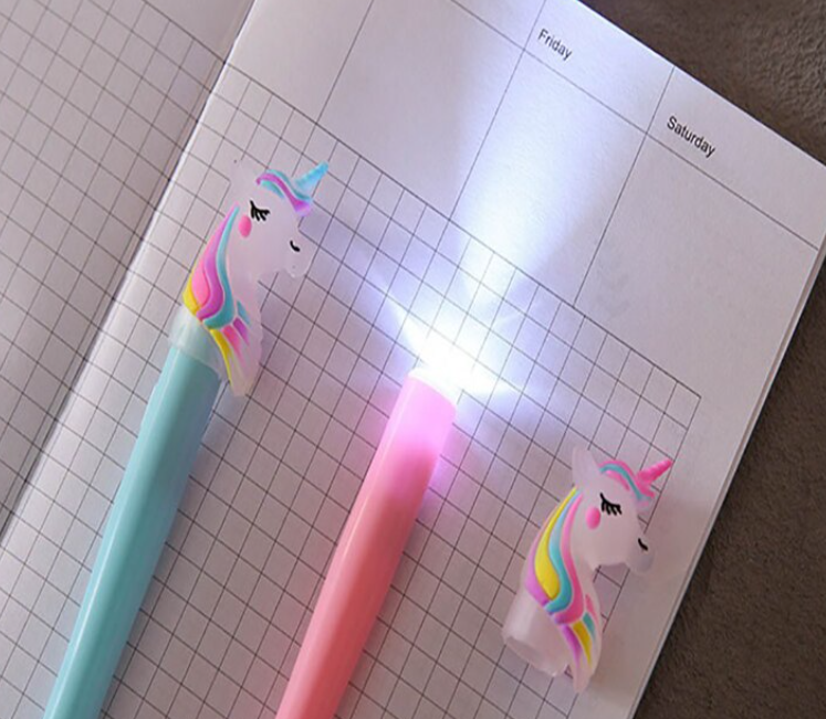 

Ручка гелевая "Единорог" синяя свет