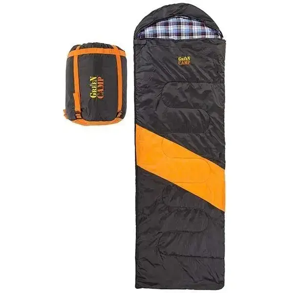 

Спальник Green Camp GC-312-5 2,3м чёрно-оранжевый, Черный