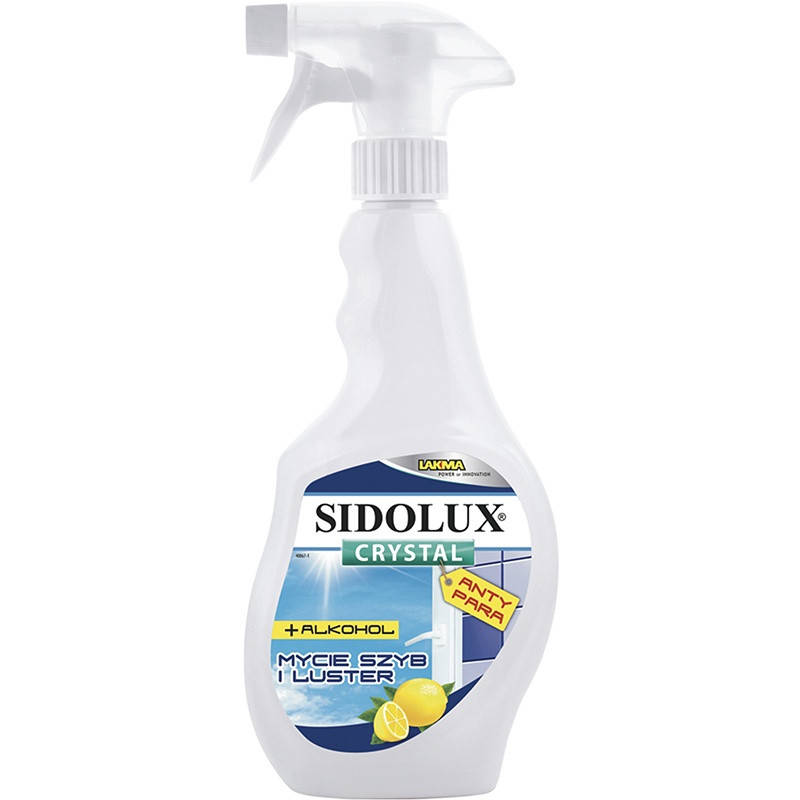

Средство для мытья окон и стекла, средство для мытья окон антипар Sidolux Crystal, 0.5 л