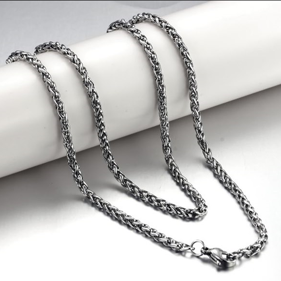 

Стальная цепочка мужская « Колос» 50 см/3 мм