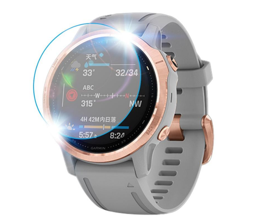 

Защитное стекло для часов Garmin Fenix 6S / 6S Pro, Прозрачный