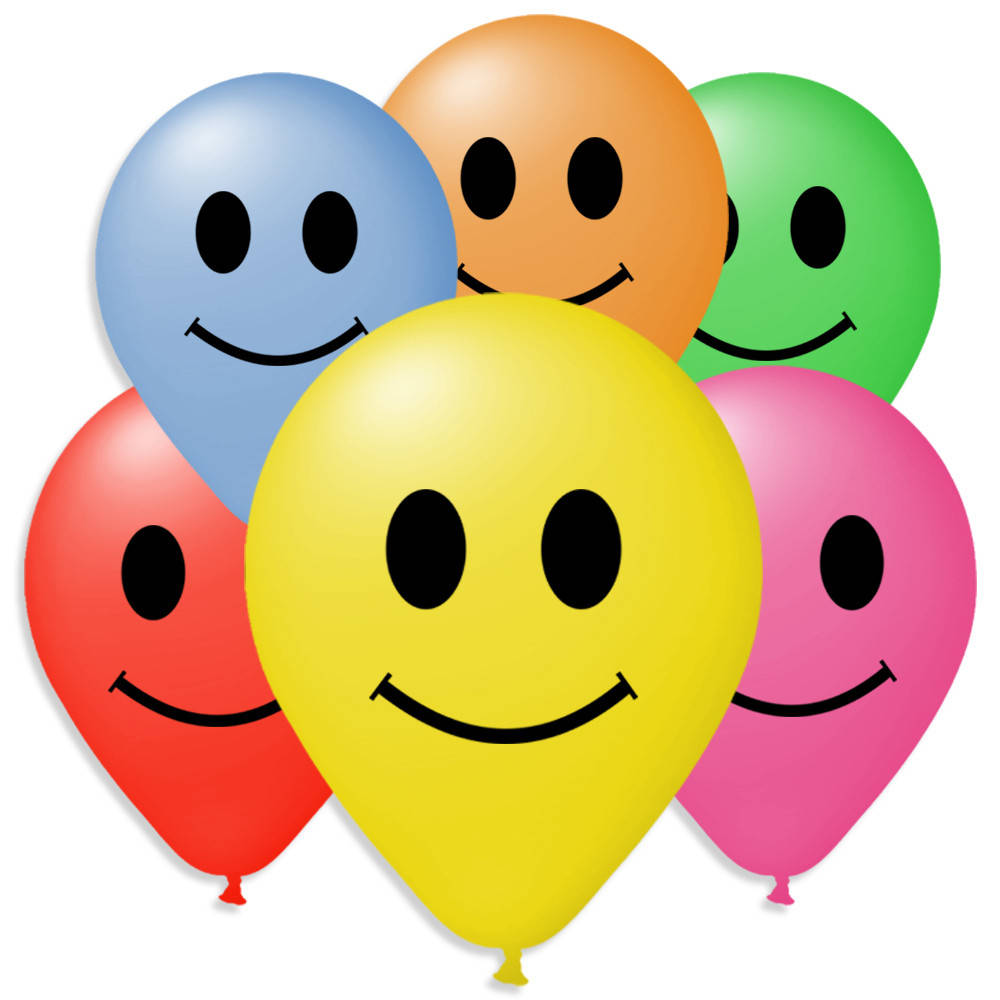 

Воздушные шарики пастель шелкография Смайлики 10" (25 см)