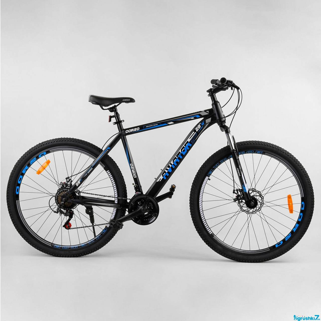 

Велосипед спортивный 47690 Corso «AVIATOR» 29 дюймов рама 20", Синий