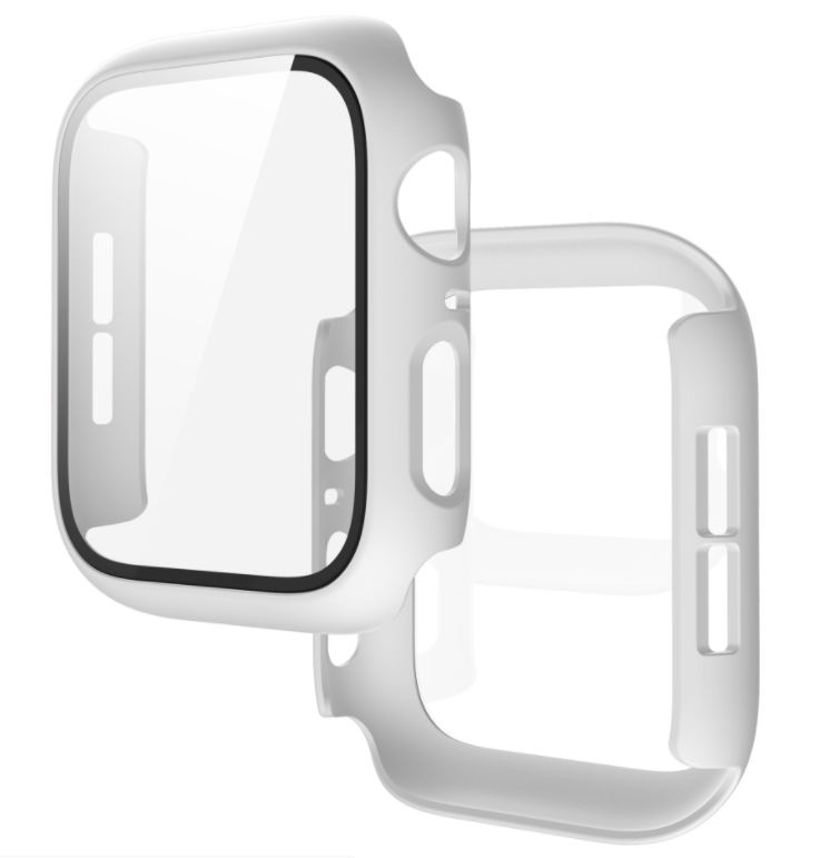 

Чехол-накладка DK Пластик Soft-Touch Glass Full Cover для Apple Watch 44mm (white)