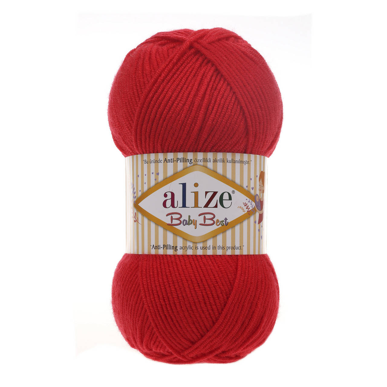 

Пряжа Alize Baby Best 56 красный