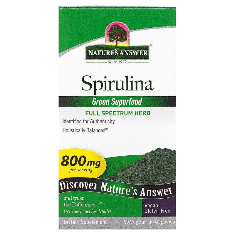 

Nature's Answer Spirulina 800 mg 90 капсул