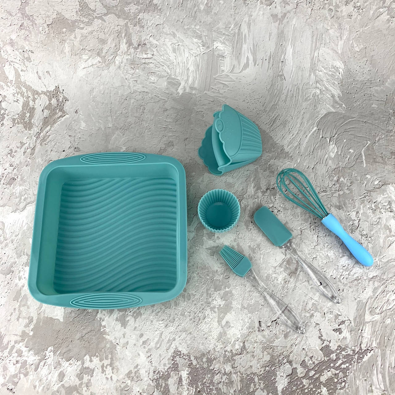 

Набор силиконовый для выпечки A-Plus AP-1951-Light-Blue 11 предметов, Голубой