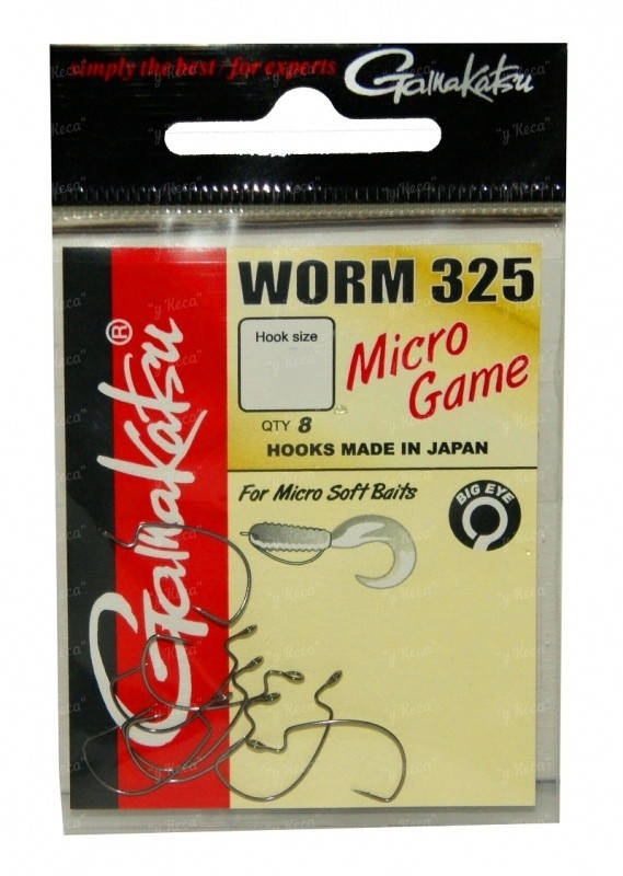 

Крючки Gamakatsu оффсетные Worm 325 Micro Game №8