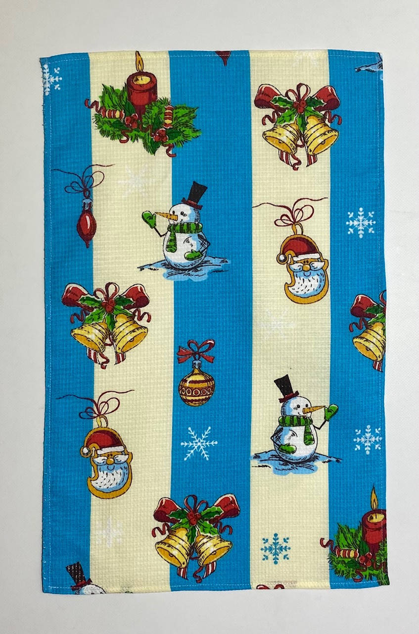 

Полотенце вафельное кухонное 75*35 Новый Год, рушник вафельний Новий Рік 75*35см
