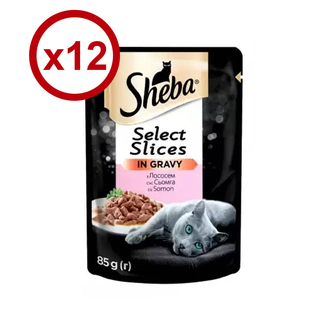 

Sheba 85 гр*12шт паучи для кошек (лосось в соусе)