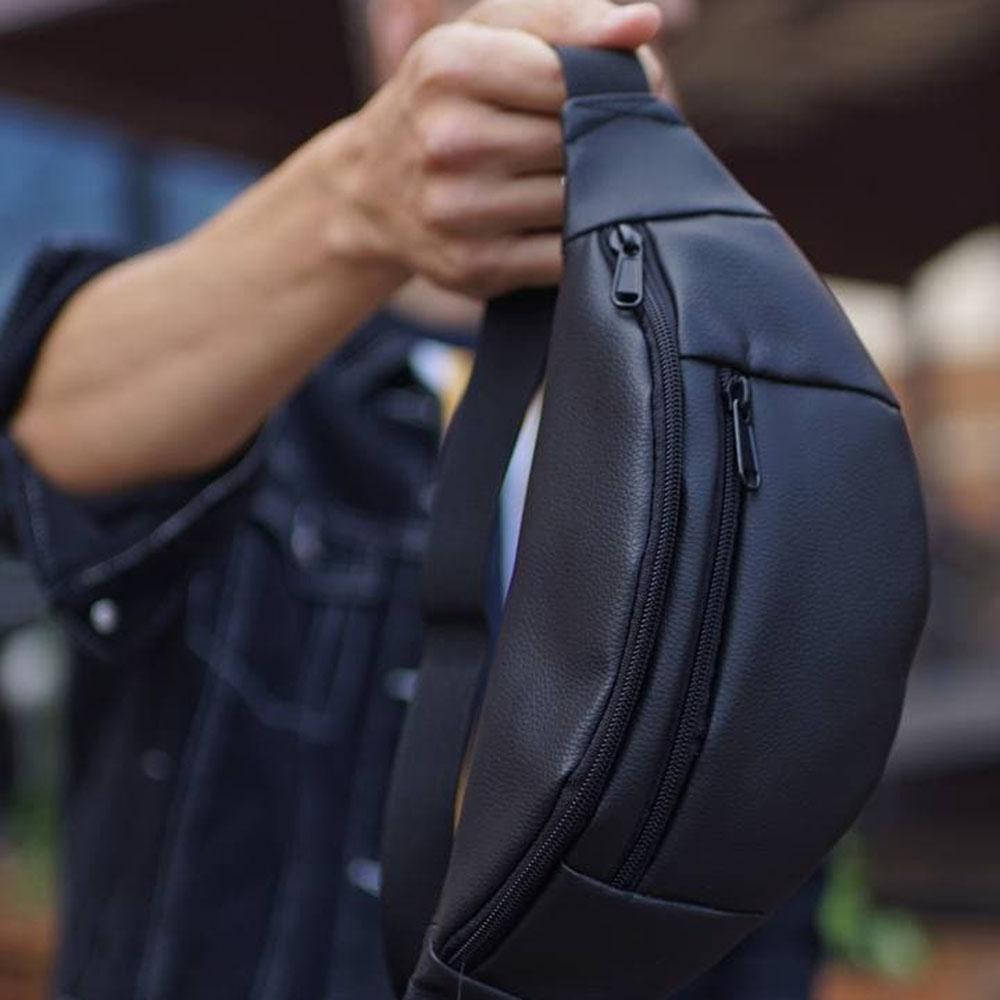 

Сумка на пояс. Сумка через плечо. бананка мужская/женская. UE-908 Цвет: черный