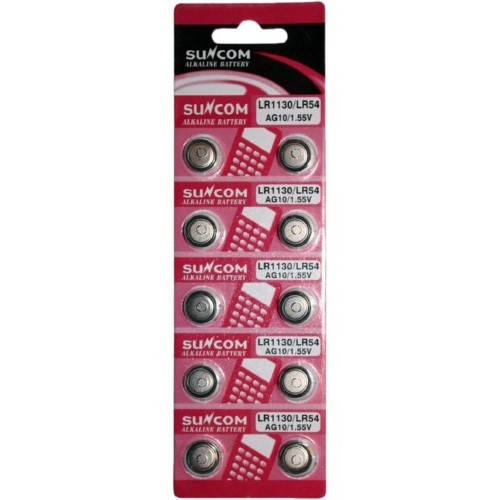 

10x Батарейка таблетка AG10 LR1130 LR54, алкалайн