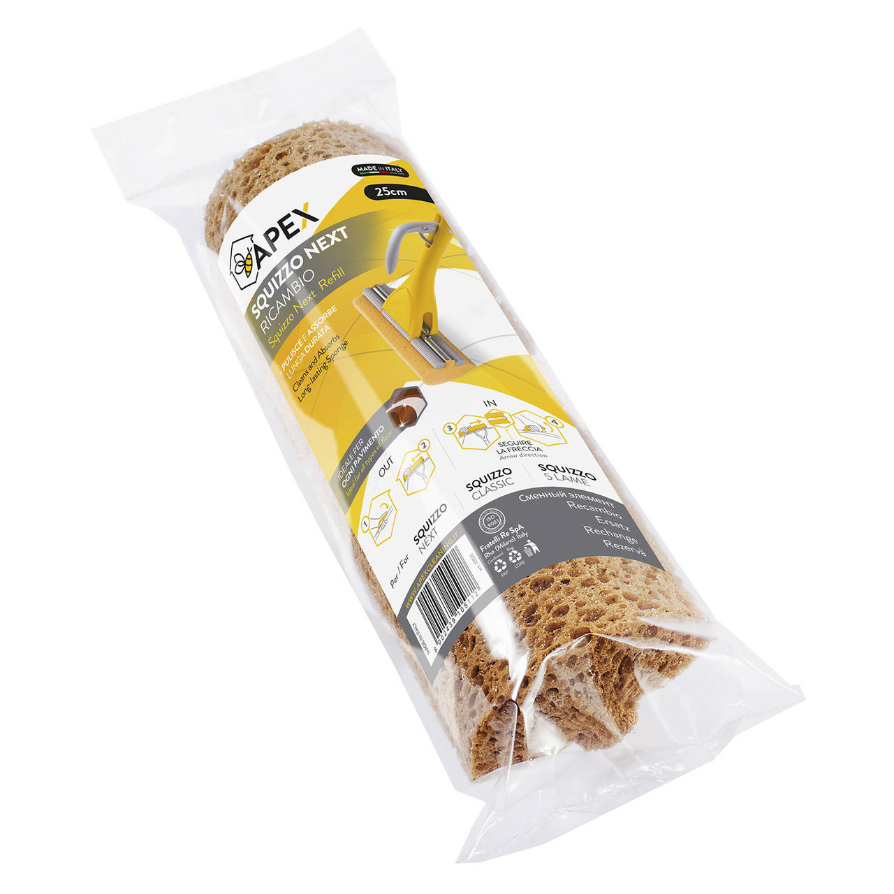 

Запаска для швабры с отжимом Squizzo Next (A10504) , 25 см, Apex