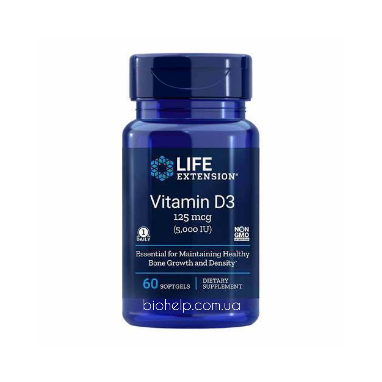 

Витамин Д-3, Vitamin D3, Life Extension, 5000 МЕ, 60 капсул