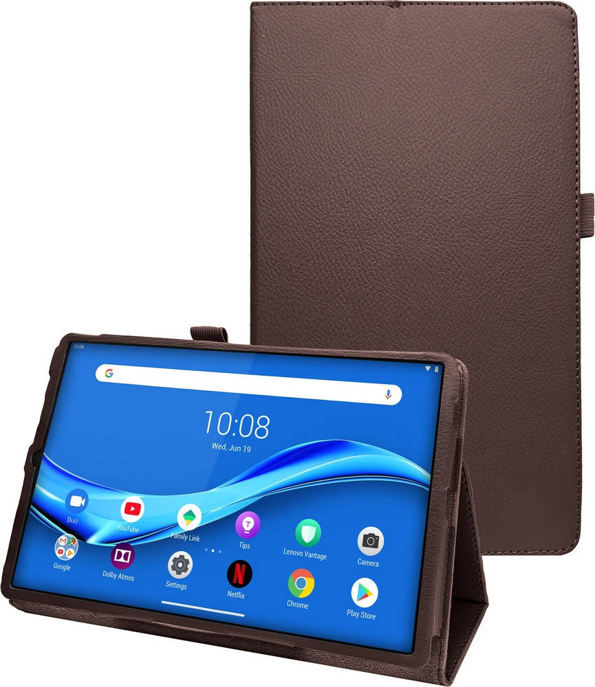 

Чехол книжка Lenovo Tab M10 Plus FHD New Leather Brown, Черный