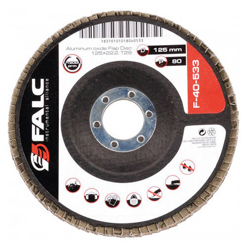 

Круг шлифовальный лепестковый (125 мм, Р80) конусный Falc F-40-533