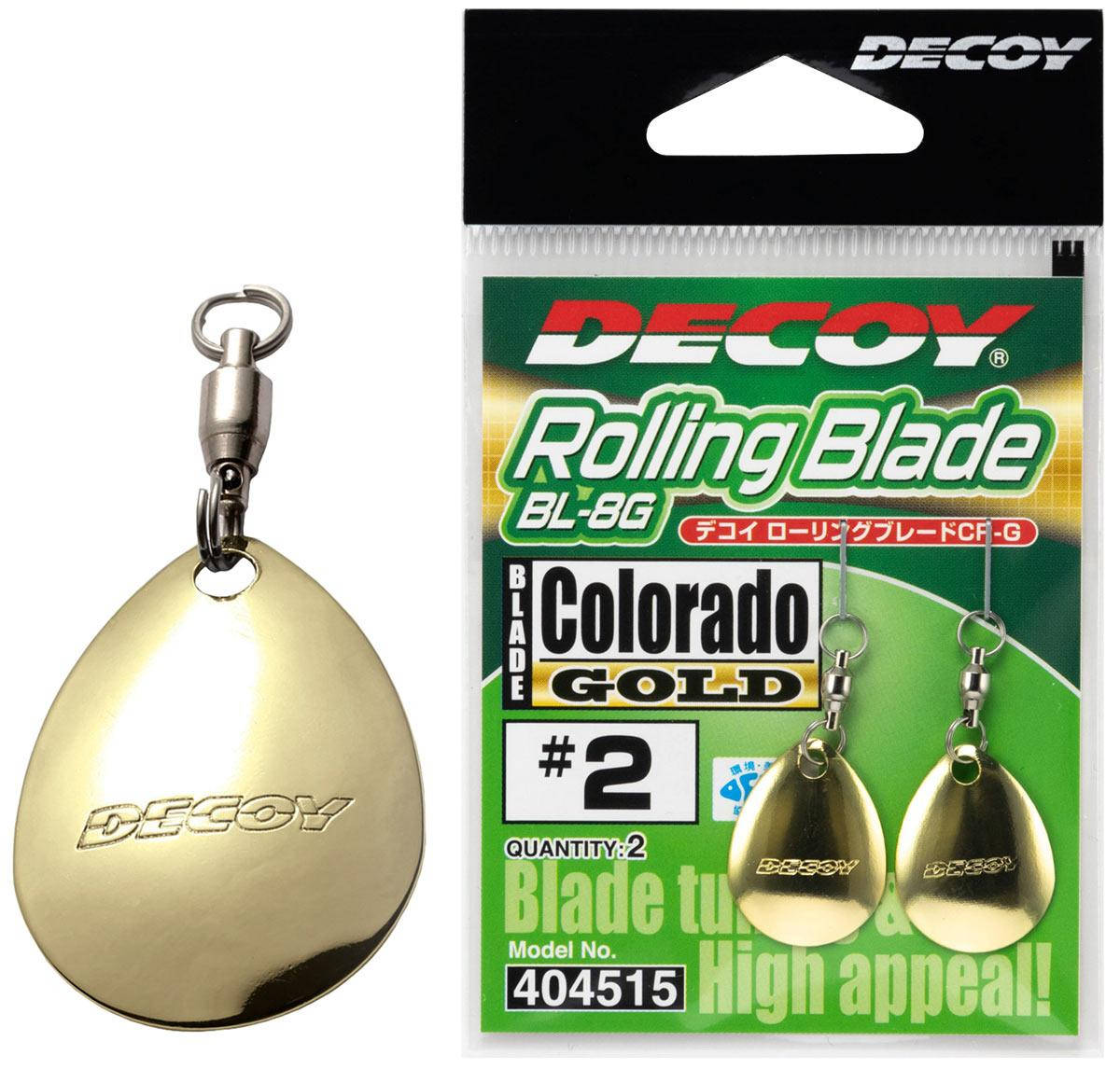 

Лепесток Decoy BL-8 Rolling Blade CR Gold #04 (2 шт/уп) (152429)