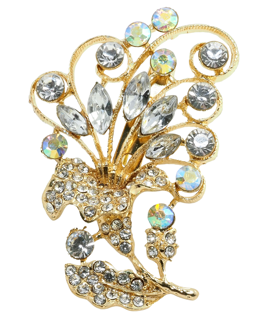 

Брошь "Декоративный цветок со стразами"