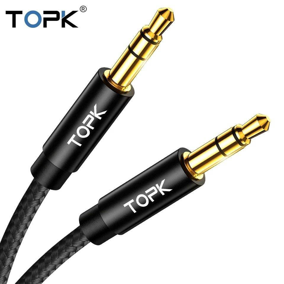

Кабель AUX Topk 3.5 мм нейлоновый черный (TPK25-BL)