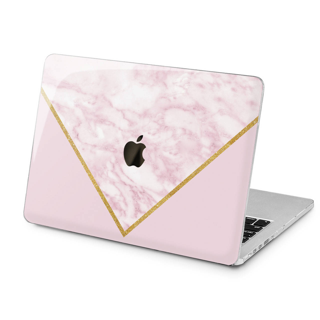 

Чехол пластиковый для Apple MacBook (Розовые треугольники, мрамор) модели Air Pro Retina 11 12 13 15 16 2018/19/20 эпл макбук эйр про ретина case hard, Розовый
