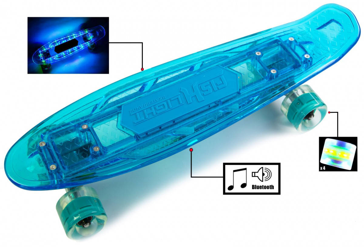 

Penny "Fish Skateboard Original" Музыкальная и светящаяся дека, синий