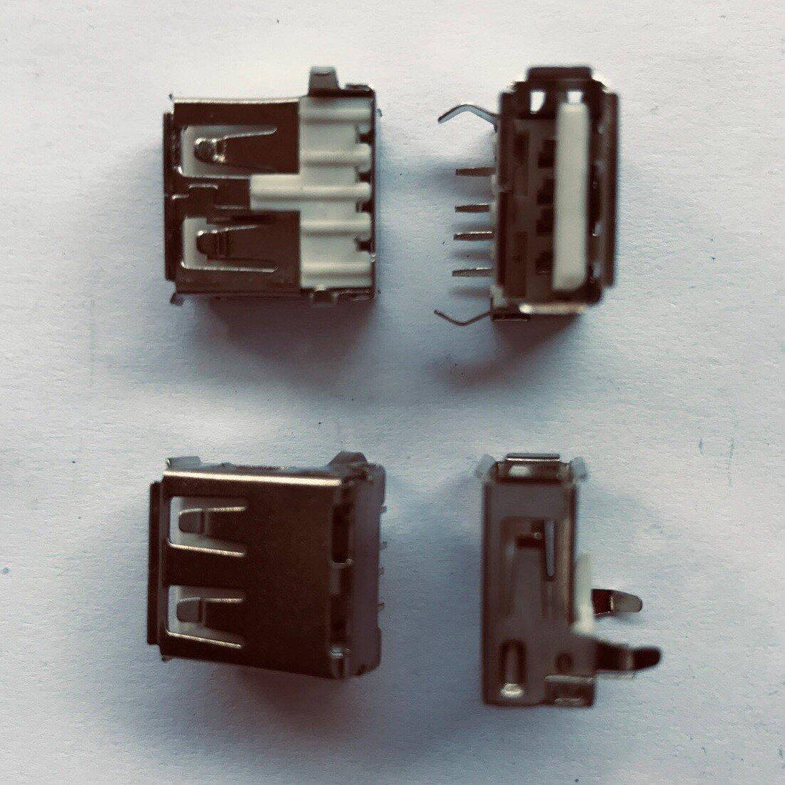 

Гнездо USB A монтажное угловое