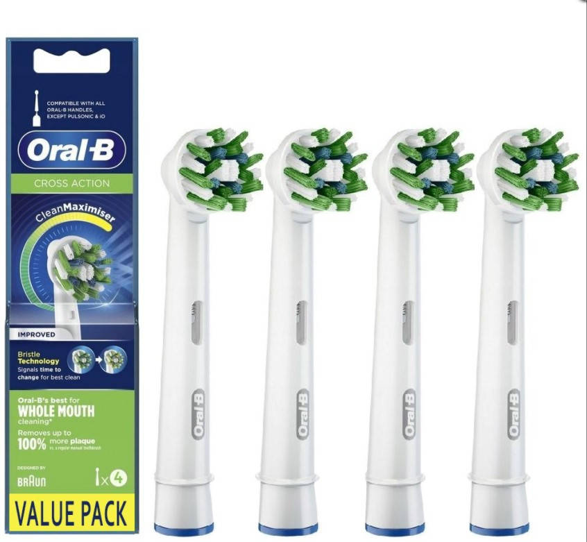 

Насадки Oral-B Cross Action EB50 (4 шт.) для электрической зубной щетки