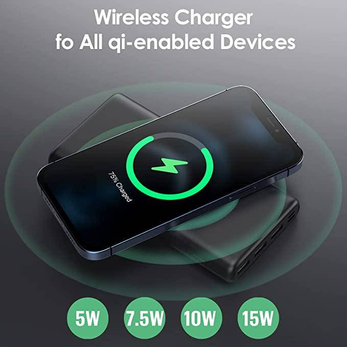 

H·E·T·P павербанк с беспроводной зарядкой 15W повербанк 33800 mAh