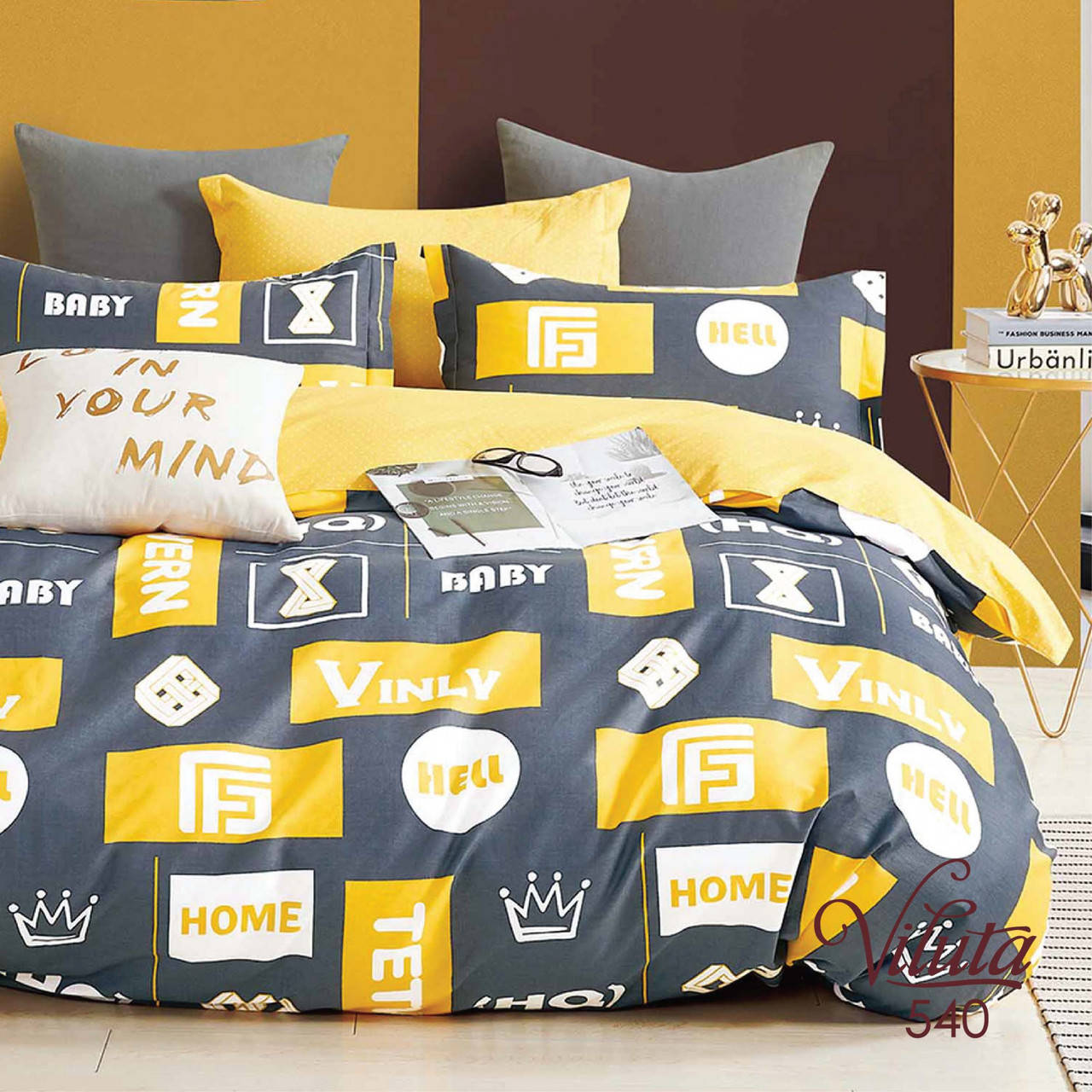 

Комплект постельного белья подростковый сатин Viluta полуторный комплект, Разные цвета