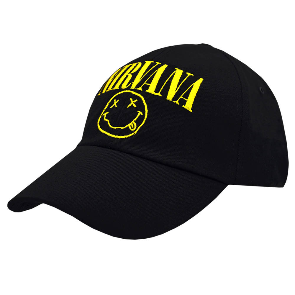 

Бейсболка Nirvana (yellow logo and smile) RW, Черный