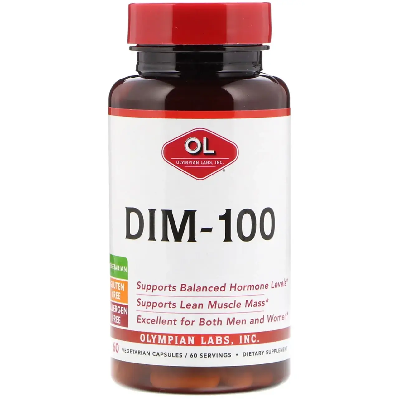 

Olympian Labs, DIM-100, 60 вегетарианских капсул