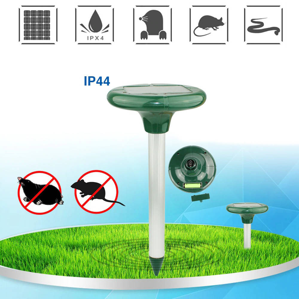 

Ультразвуковой отпугиватель грызунов кротов насекомых Solar GARDEN PRO на солнечных батареях MND