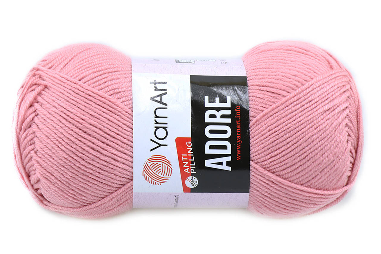 

YarnArt Adore, Пыльная роза №365, Розовый