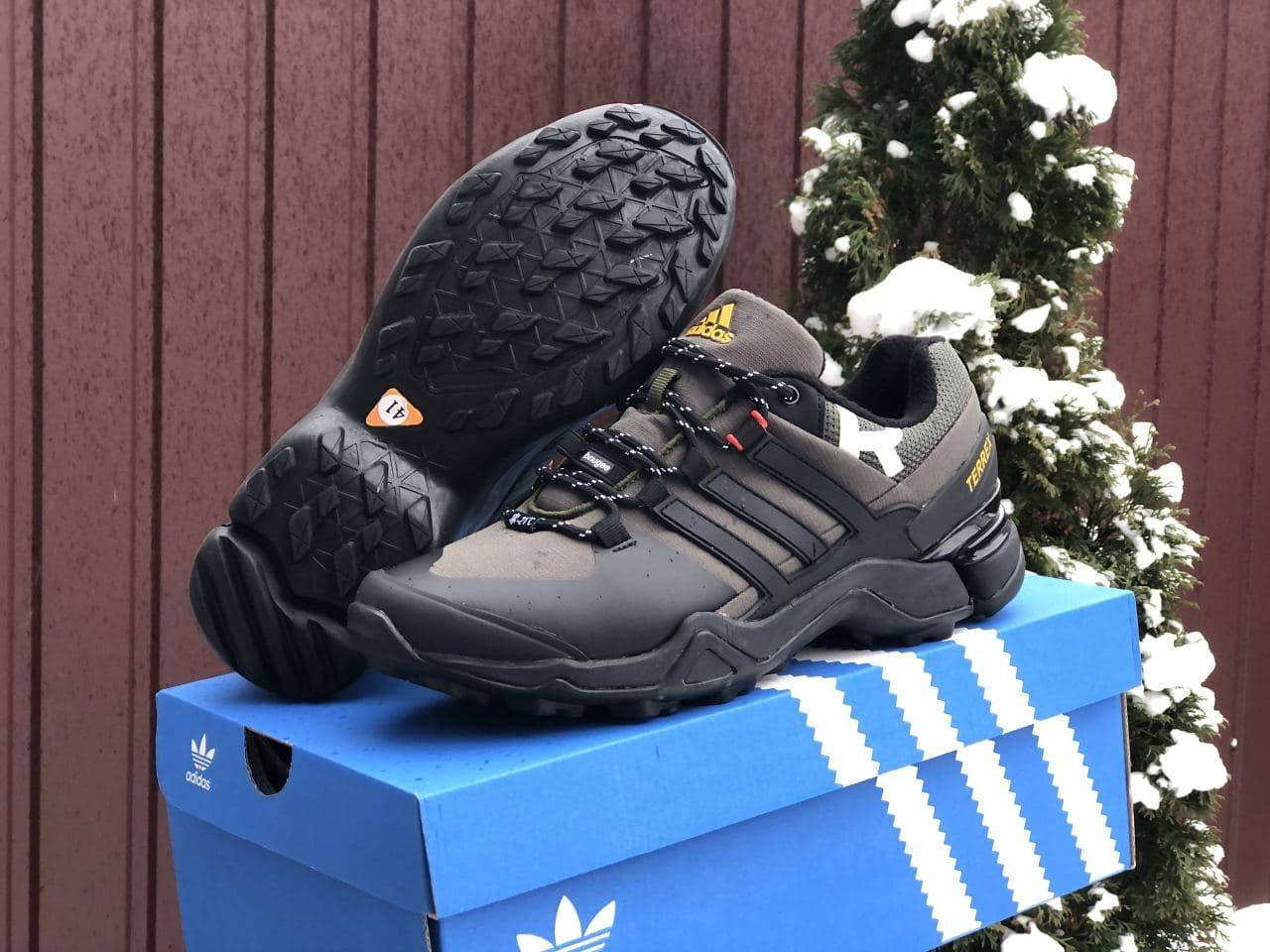 

Мужские кроссовки Adidas Terrex темно-зеленые с черным, адидас терекс 46, Зелёный