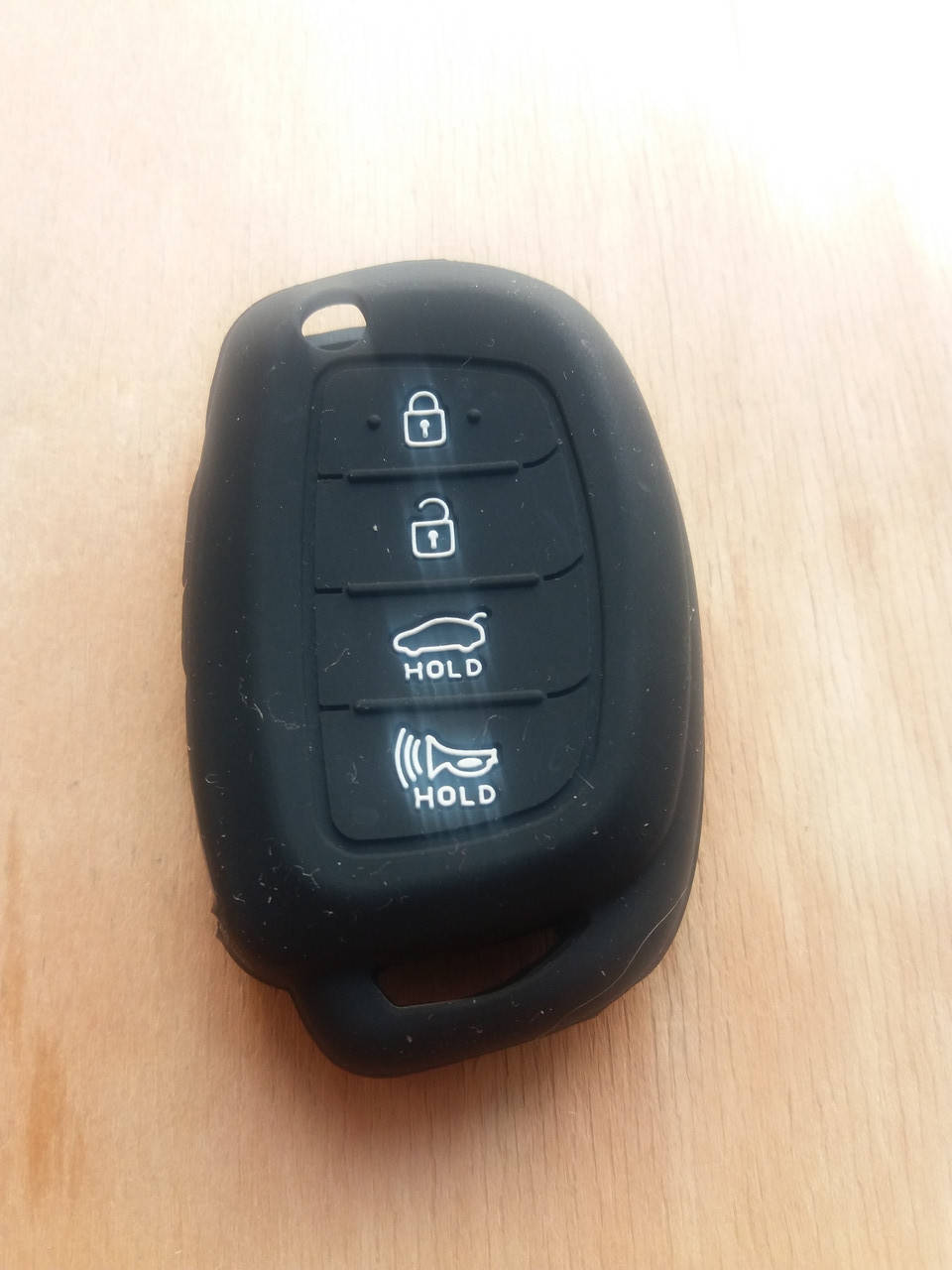 

Чехол (силиконовый) для авто ключа Hyundai (Хундай) 3 кнопки + 1, Черный
